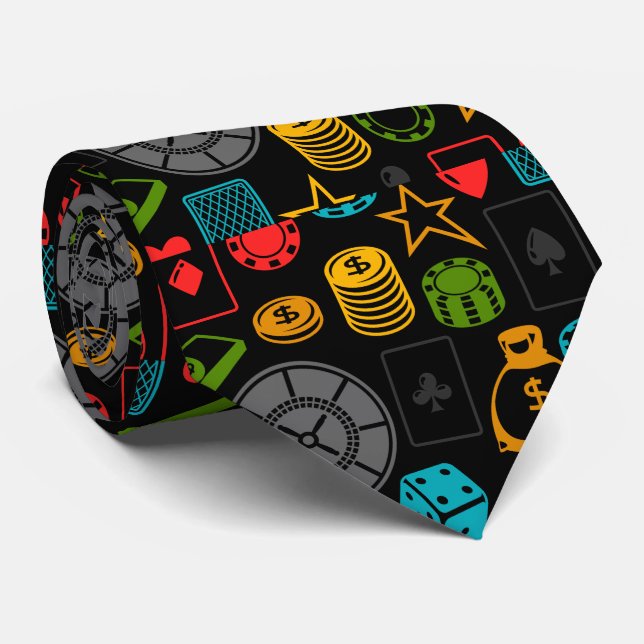 Casino Icons Krawatte (Gerollt)
