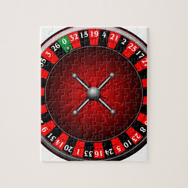Casino-Illustration mit Roulette (Vertikal)