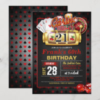 Casino Invitation 21ème Anniversaire
