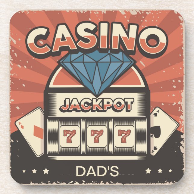 Casino Jack Pot Getränkeuntersetzer (Vorderseite)