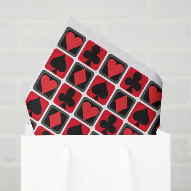 Casino Kleiner Poker Anzug Tissue Paper Seidenpapier (Geschenktüte)