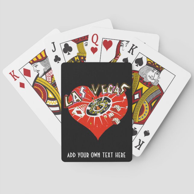 Casino Las Vegas Casino Rotes Herz Spielen Karten Spielkarten (Rückseite)