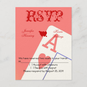 Casino Las Vegas épousant la carte de RSVP