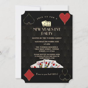 Casino Las Vegas Gold Great Gatsby Silvester Einladung