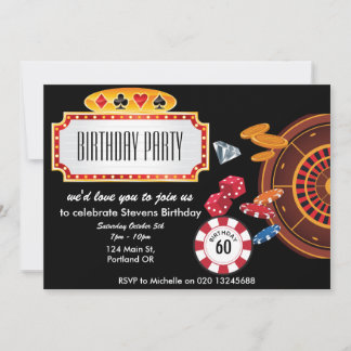 casino las vegas jeux thème invitation