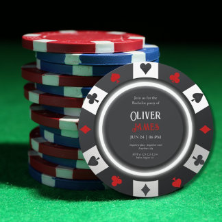Casino Las Vegas Poker Chip bachelor party Einladung