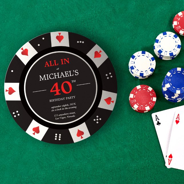 Casino Las Vegas Poker Chip Einladung zum Weihnach (Von Creator hochgeladen)