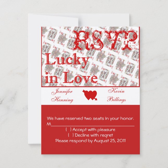 Casino Las Vegas Wedding RSVP (Vorderseite)