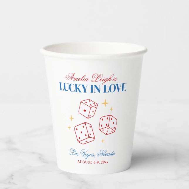 Casino Lucky Liebe Casino Pappbecher (Vorderseite)