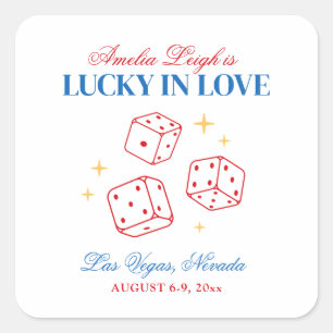 Casino Lucky Liebe Casino Quadratischer Aufkleber