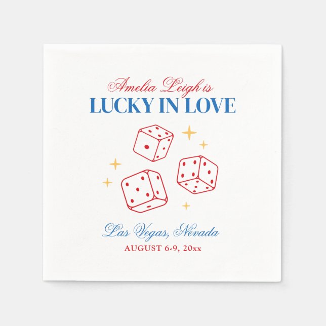 Casino Lucky Liebe Casino Serviette (Vorderseite)
