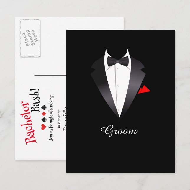 Casino Lugano Einladungspostkarte (Vorne/Hinten)