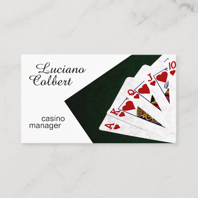 Casino Manager lustig anpassbar Visitenkarte (Vorderseite)