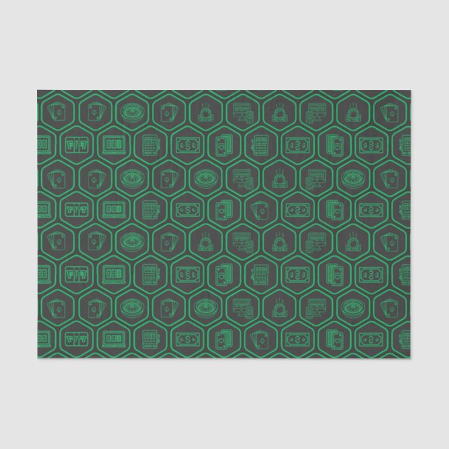 Casino Matrix - Cooles geometrisches Muster Seidenpapier (Vorderseite)