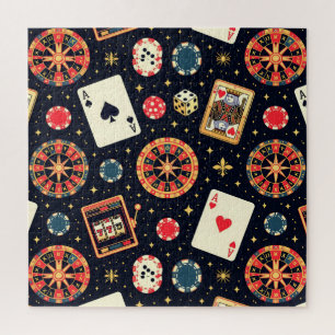 Casino-Musterdesign auf Schwarz