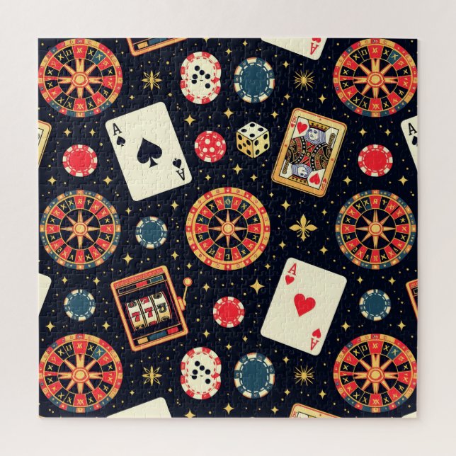 Casino-Musterdesign auf Schwarz (Vertikal)