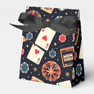 Casino-Musterdesign auf Schwarz Geschenkschachtel