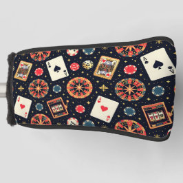 Casino-Musterdesign auf Schwarz Golf Headcover
