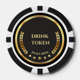 Casino Nacht Getränketoken Pokerchip   Personalisi Pokerchips