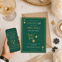 Casino Nachtgrün Gold Geburtstag