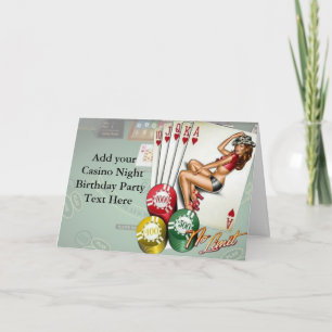 Casino Night Birthday Party Einladungen