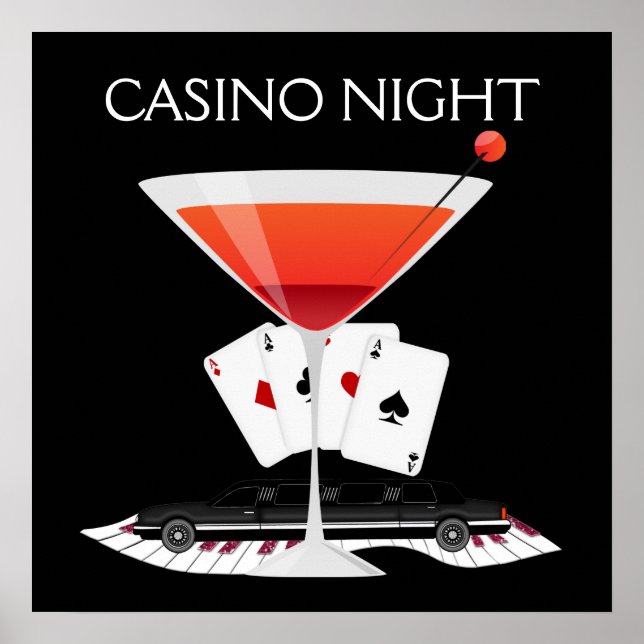 Casino Night Cocktail Poster - SRF (Vorne)