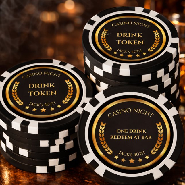 Casino Night Drink Token Poker Chip | Personalized (Von Creator hochgeladen)