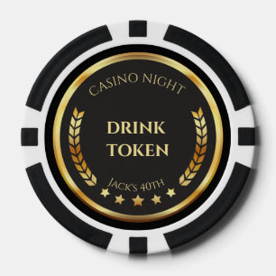Casino Night Geburtstagstrunk-Token Poker-Chip Pokerchips
