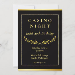 Casino Night Invitation | Poker Birthday Party