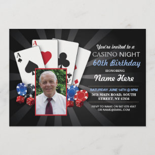 Casino Night Las Vegas Foto Einladung zum Geburtst