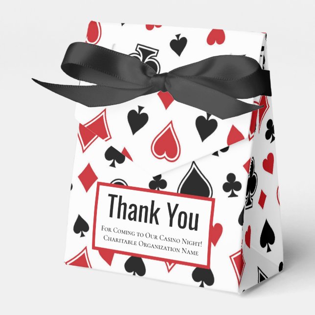 Casino Night Las Vegas Theme Party Danke Geschenkschachtel (Vorderseite)