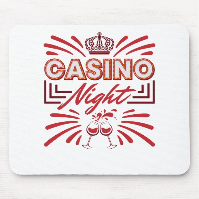Casino Night Party Gambling Lover Mousepad (Vorne)