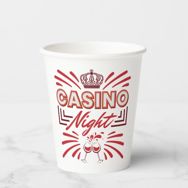 Casino Night Party Gambling Lover Pappbecher (Vorderseite)