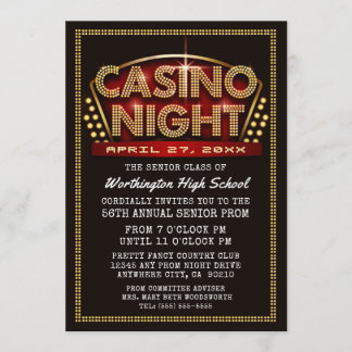 Casino Night Party Themenweg Einladungen