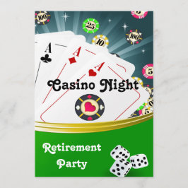 Casino Night Retirement Party Einladungen