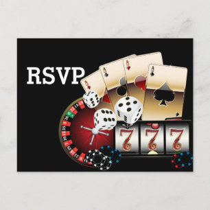 casino, nuit casino, carte postale RSVP