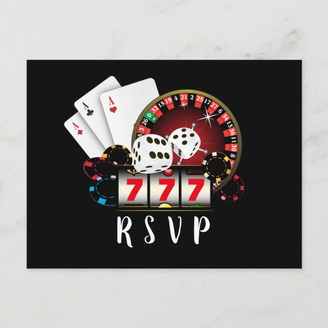 casino, nuit casino, carte postale RSVP (Devant)