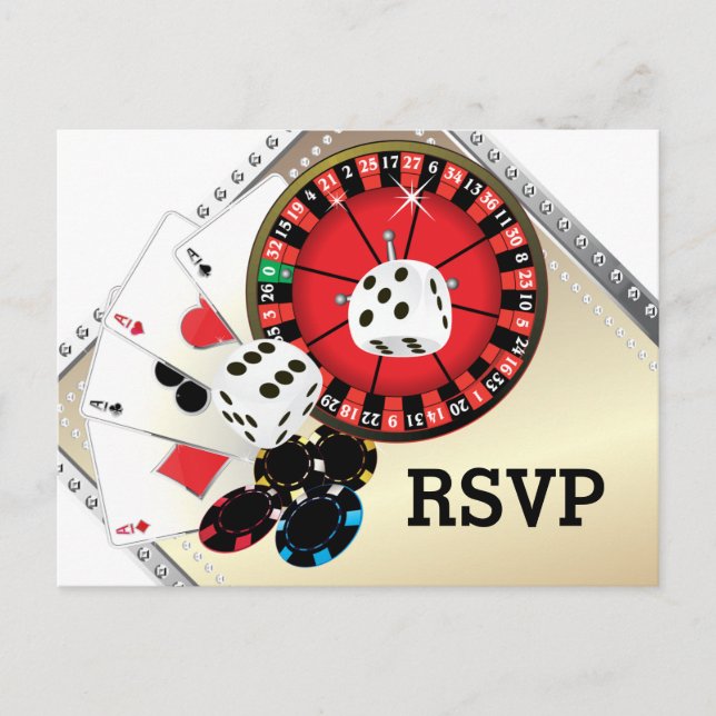 casino, nuit casino, carte postale RSVP (Devant)