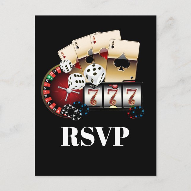 casino, nuit casino, carte postale RSVP (Devant)