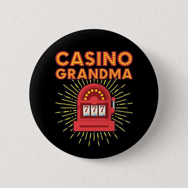 Casino Oma Gambling Granny Button (Vorderseite)