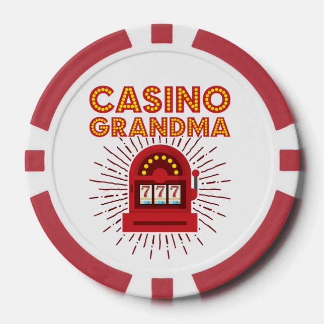 Casino Oma Spielautomat Großmutter Pokerchips (Vorderseite)