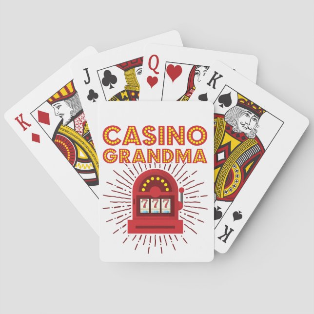 Casino Oma Spielautomat Großmutter Spielkarten (Rückseite)