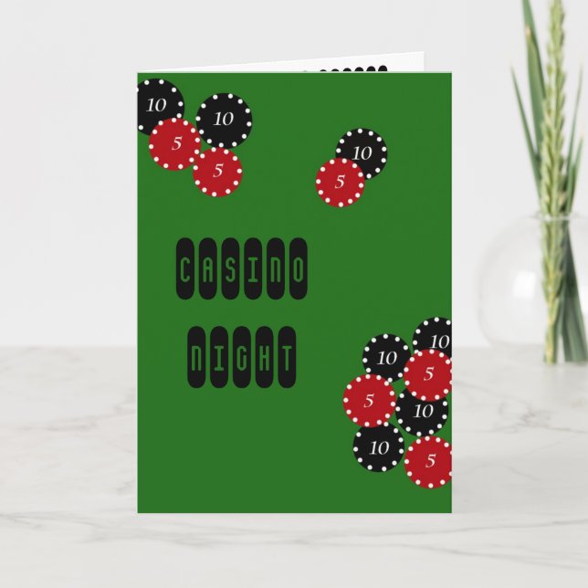 Casino Party Einladung (Vorderseite)