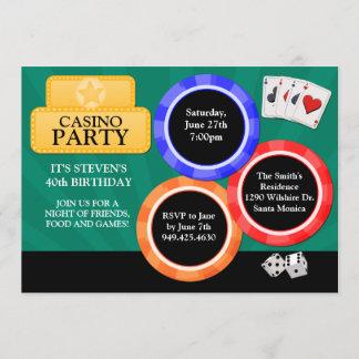 Casino-Party Einladung