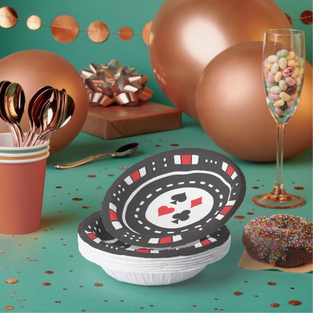 Casino-Party für niedliche Poker Pappteller (Multi)
