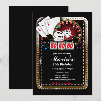 Casino Party laden, Poker Einladung