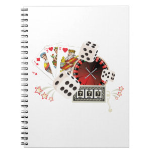 Casino-Party, Vintager Poker Notizblock