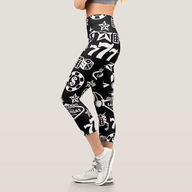 Casino Pattern Capri Leggings (Links)