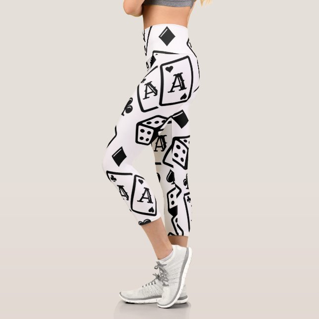 Casino Pattern Capri Leggings (Links)