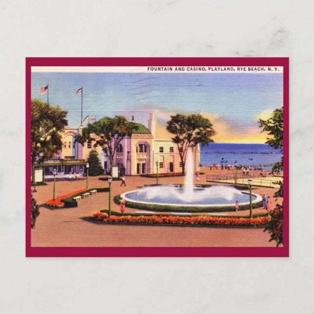 Casino, Playland, Rye, New York Vintag Postkarte (Vorderseite)
